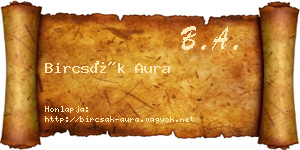 Bircsák Aura névjegykártya